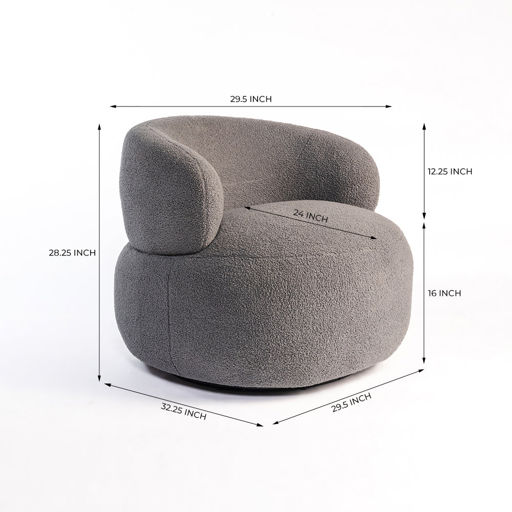 Marshmallow Dew Cotton Sofa- Iron - Grey