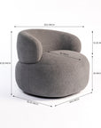 Marshmallow Dew Cotton Sofa- Iron - Grey