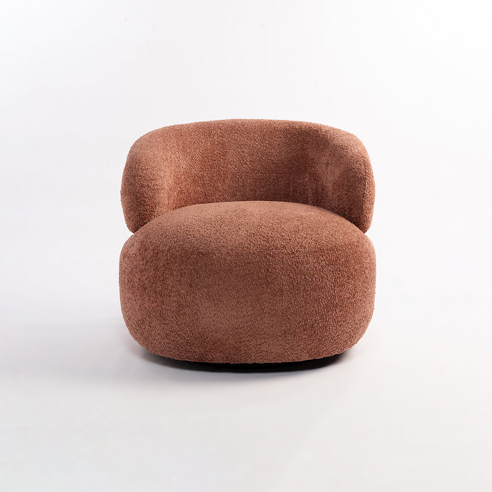 Marshmallow Dew Boucle Sofa - Rose Brown