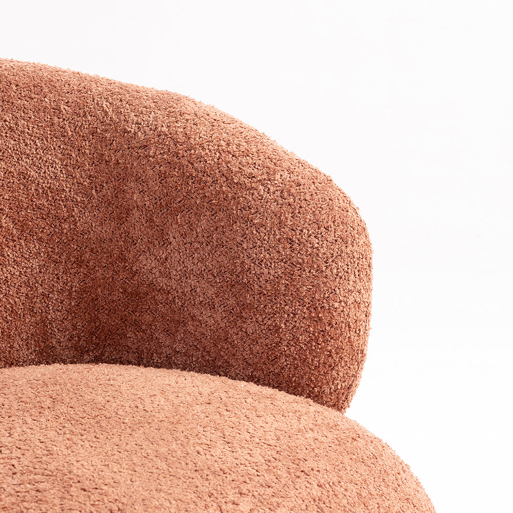Marshmallow Dew Boucle Sofa - Rose Brown