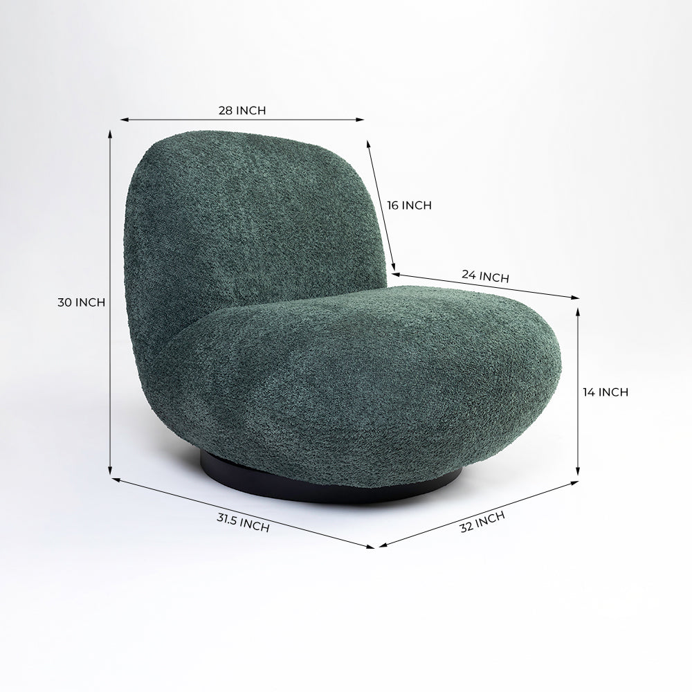 Eden End Swivel Sofa - Green