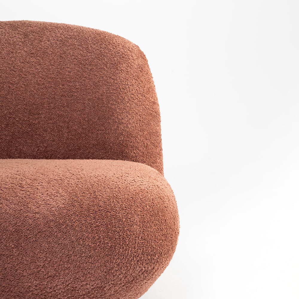 Eden End Swivel Sofa - Rose Brown