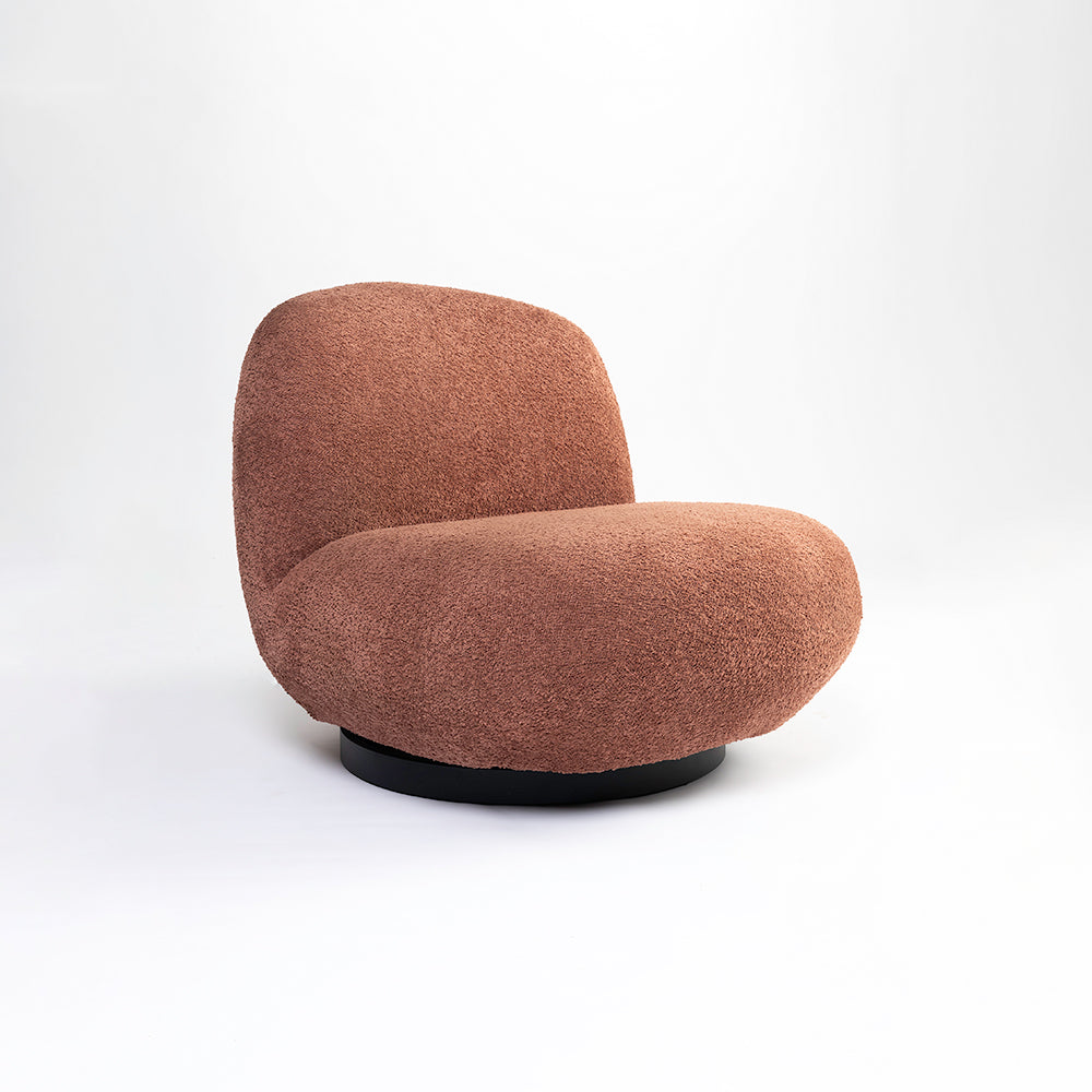 Eden End Swivel Sofa - Rose Brown