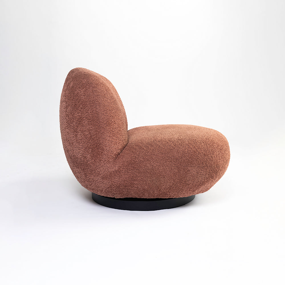 Eden End Swivel Sofa - Rose Brown