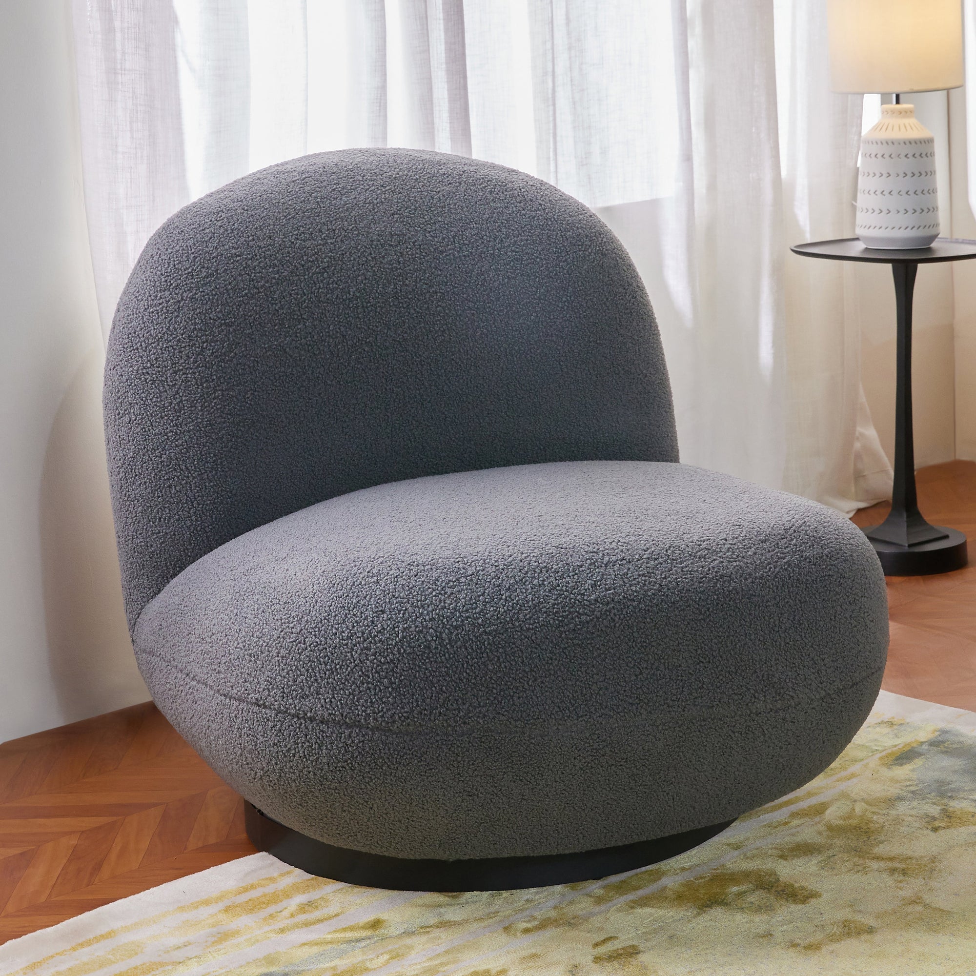 Eden End Swivel Sofa - Grey