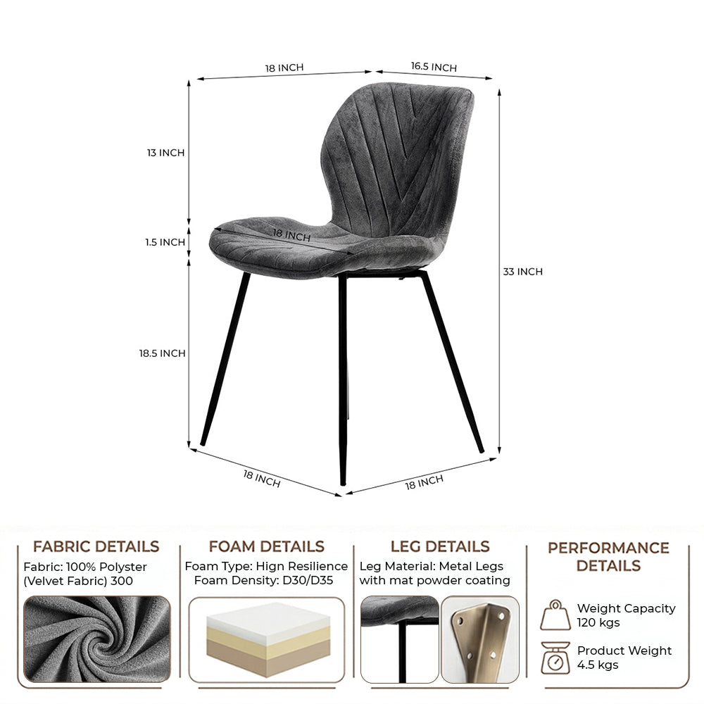 Elm Enclave Dining & Study Chair - Grey