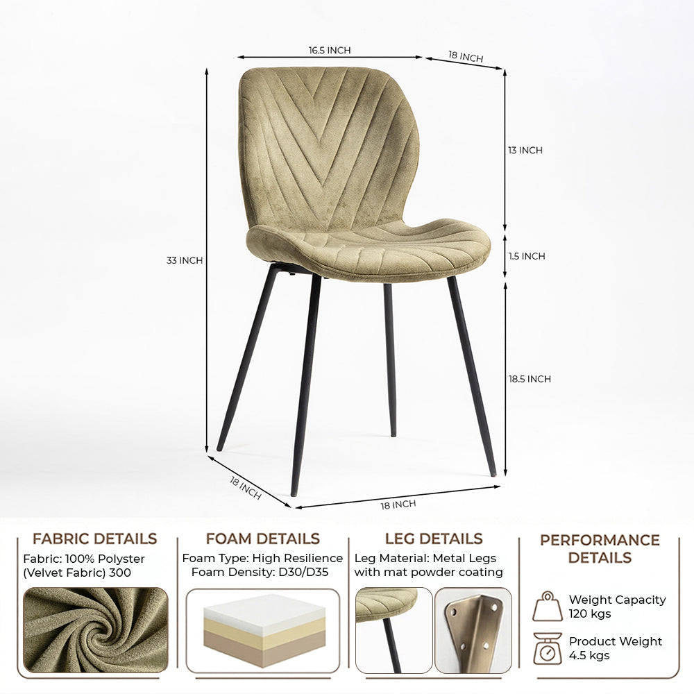 Elm Enclave Dining &amp; Study Chair - Green
