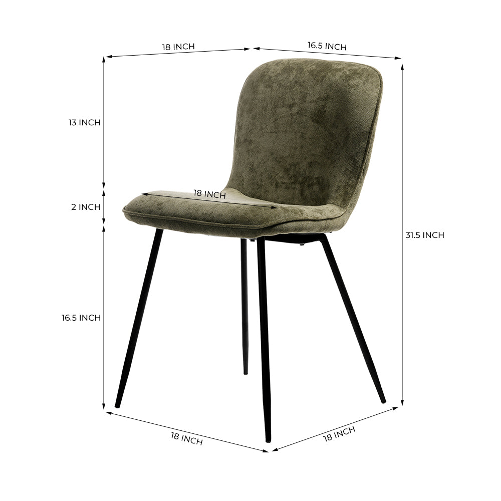 Pine Parlor Dining Chair - Green