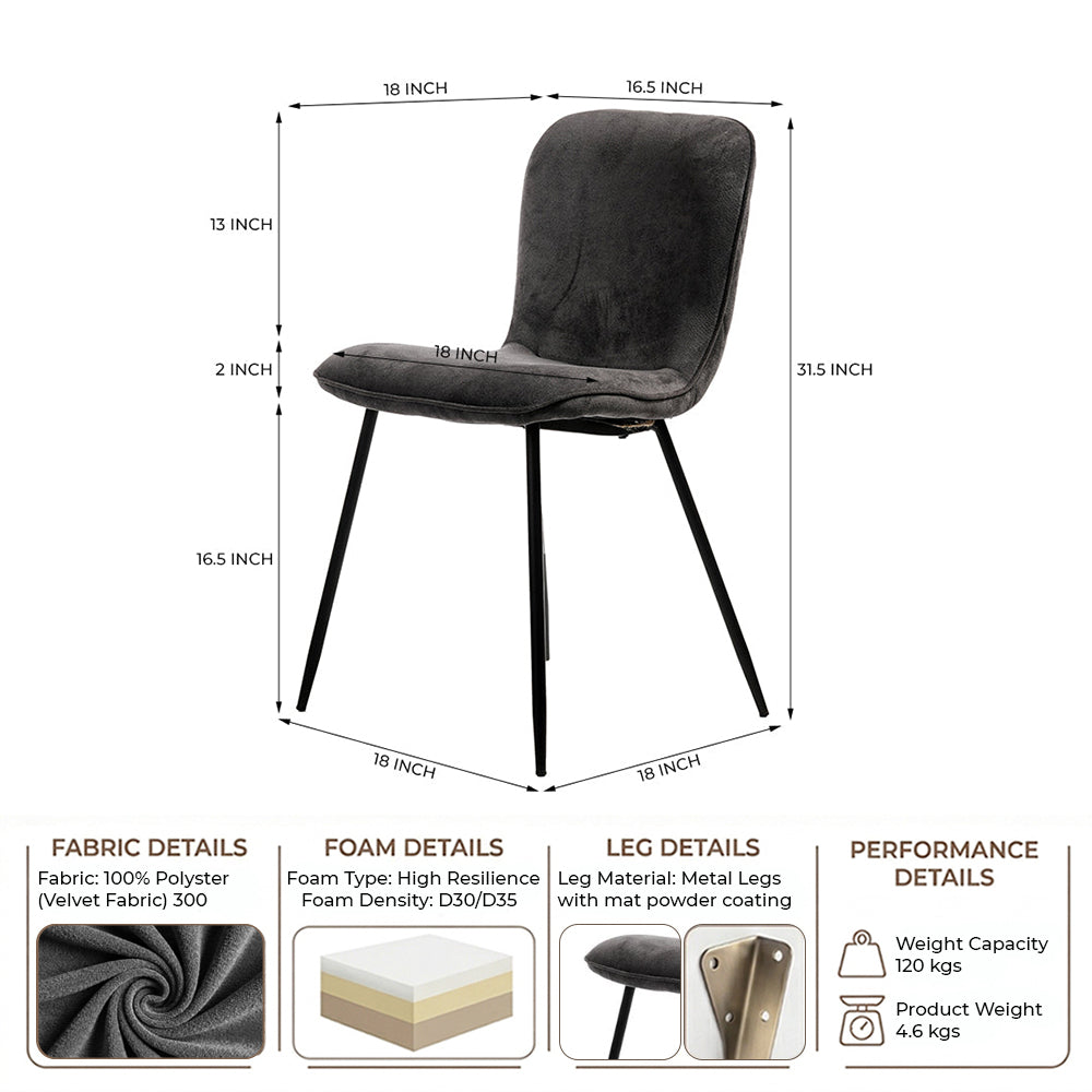Pine Parlor Dining Chair - Grey