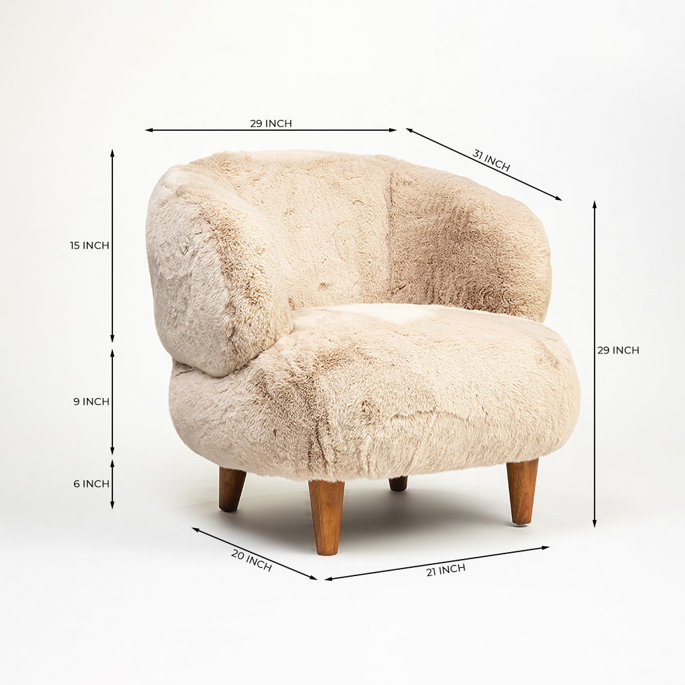 Cherry Creations Lounge Chair - Beige