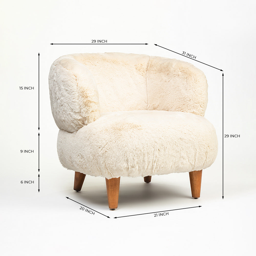 Cherry Creations Lounge Chair - Cream