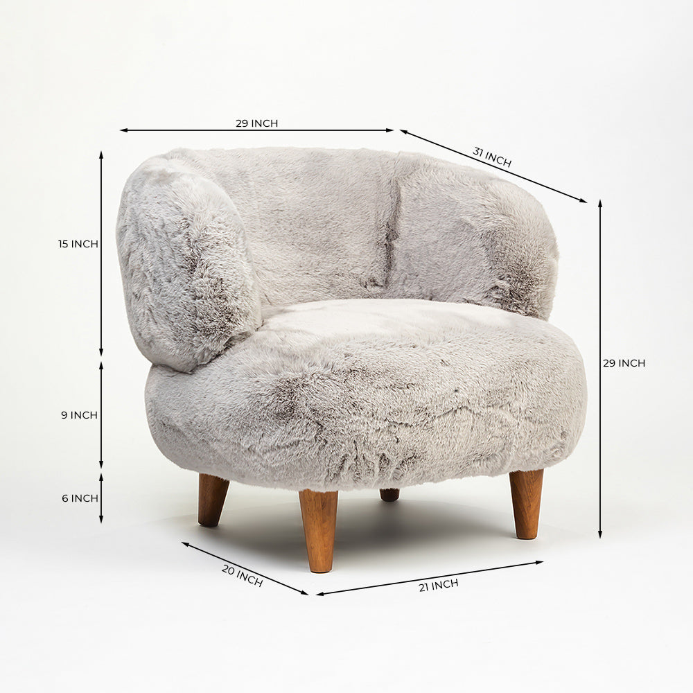 Cherry Creations Lounge Chair - Light Grey