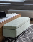 Sequoia Polyester Storage Bench with Steel Legs