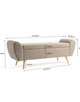 Barcarolle Cotton Fabric Bench