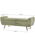 Barcarolle Cotton Fabric Bench