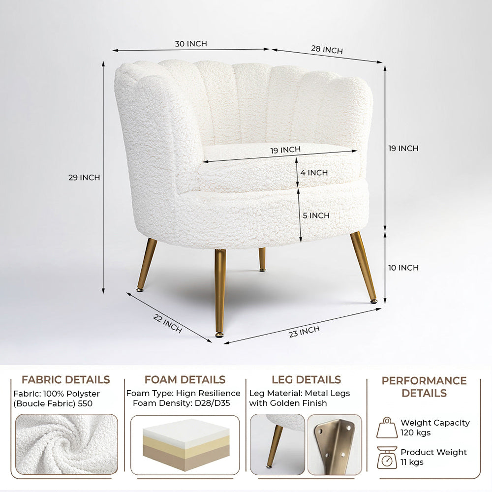 Alder Arbor Armchair - Ivory