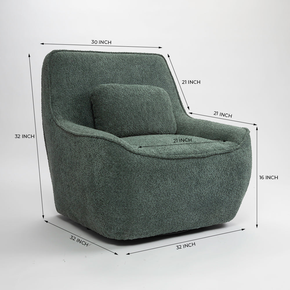 Anders Artisanal Chair - Dark Green