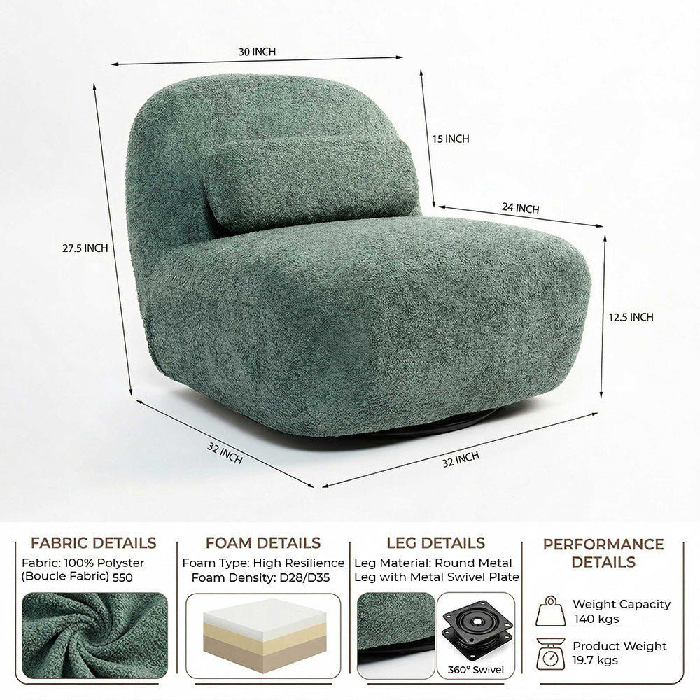 Adrienne Bell Chair - Dark Green