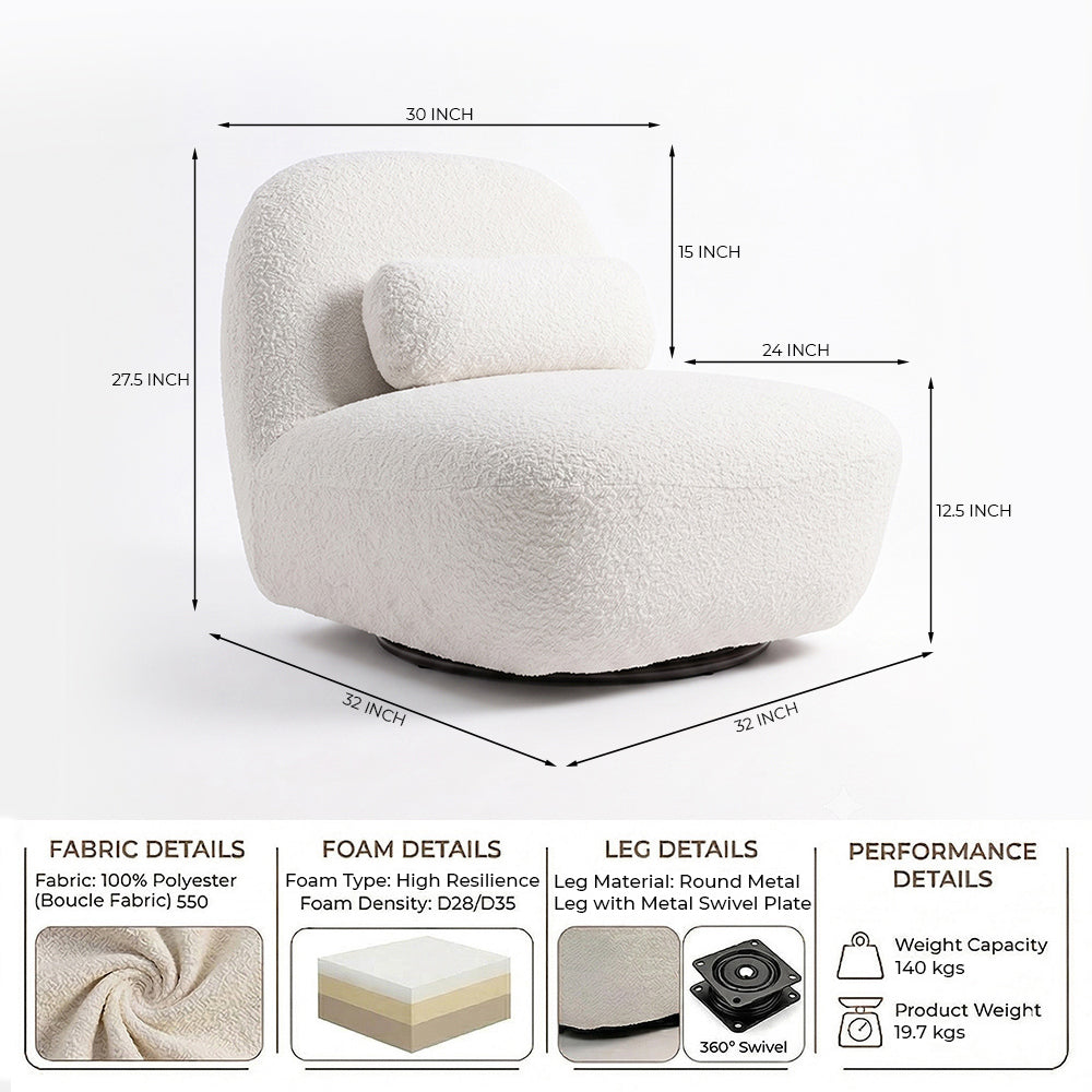 Adrienne Bell Chair - White