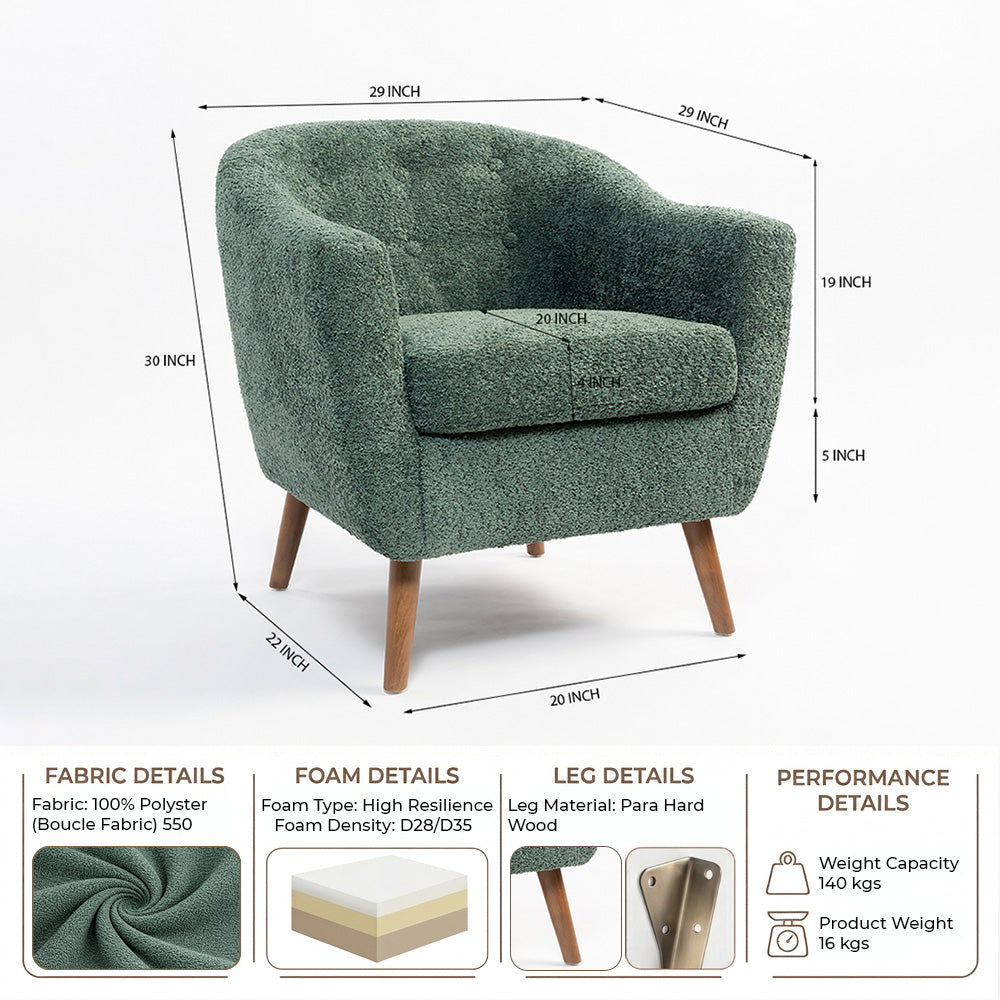 Aspen Aura Home Chair - Dark Green