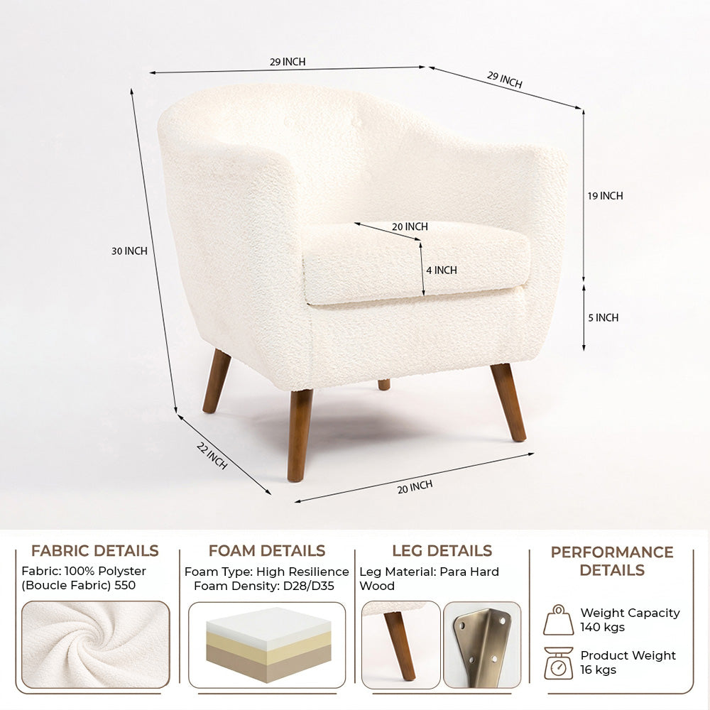 Aspen Aura Home Chair - White