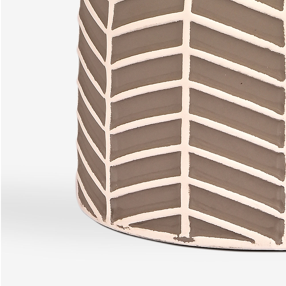 Orion Ceramic Fabric Shade Table Lamp - Grey