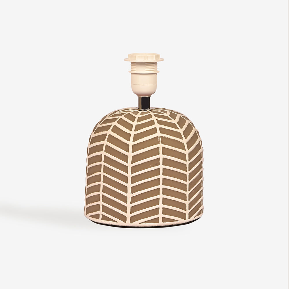 Orion Ceramic Fabric Shade Table Lamp - Brown