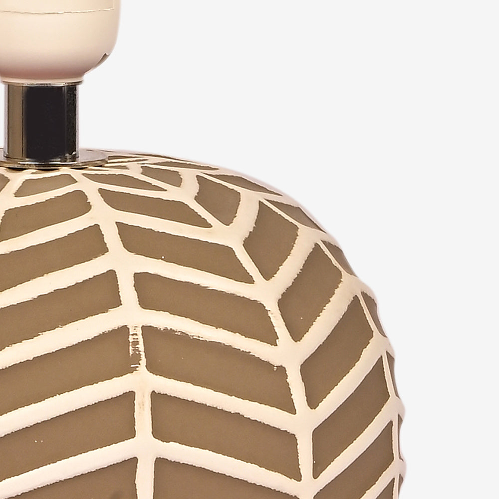 Orion Ceramic Fabric Shade Table Lamp - Brown