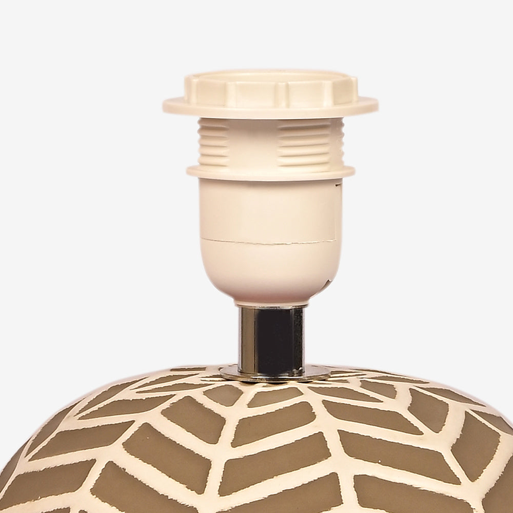 Orion Ceramic Fabric Shade Table Lamp - Brown