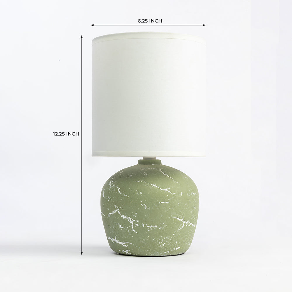 Amara Antique Aura Table Lamp - Green