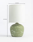 Amara Antique Aura Table Lamp - Green
