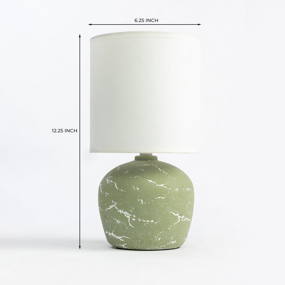 Amara Antique Aura Table Lamp - Green