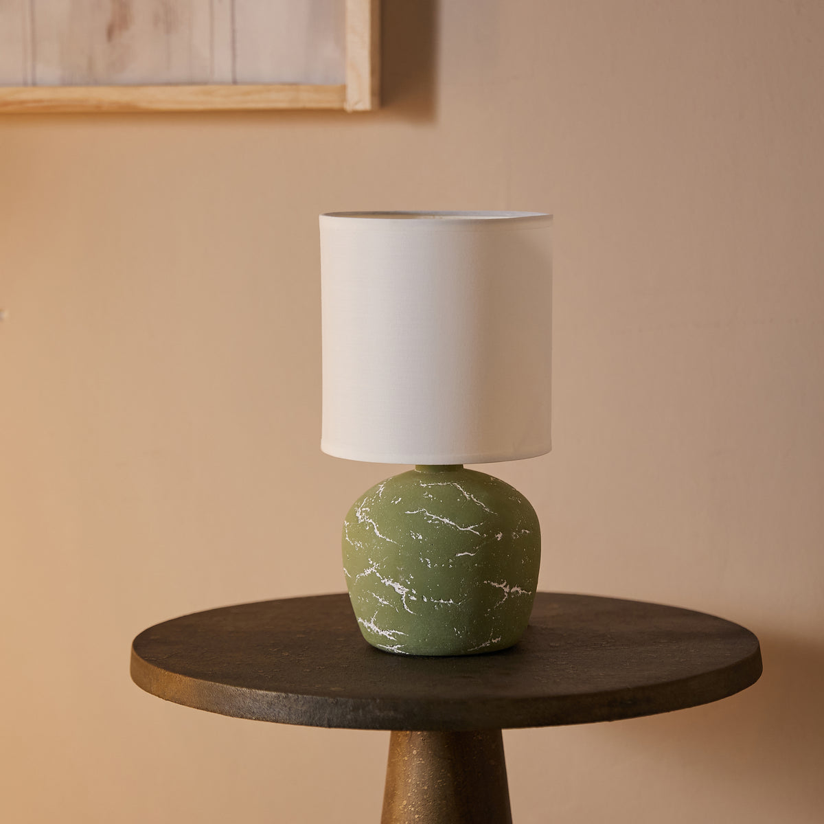 Amara Antique Aura Table Lamp - Green