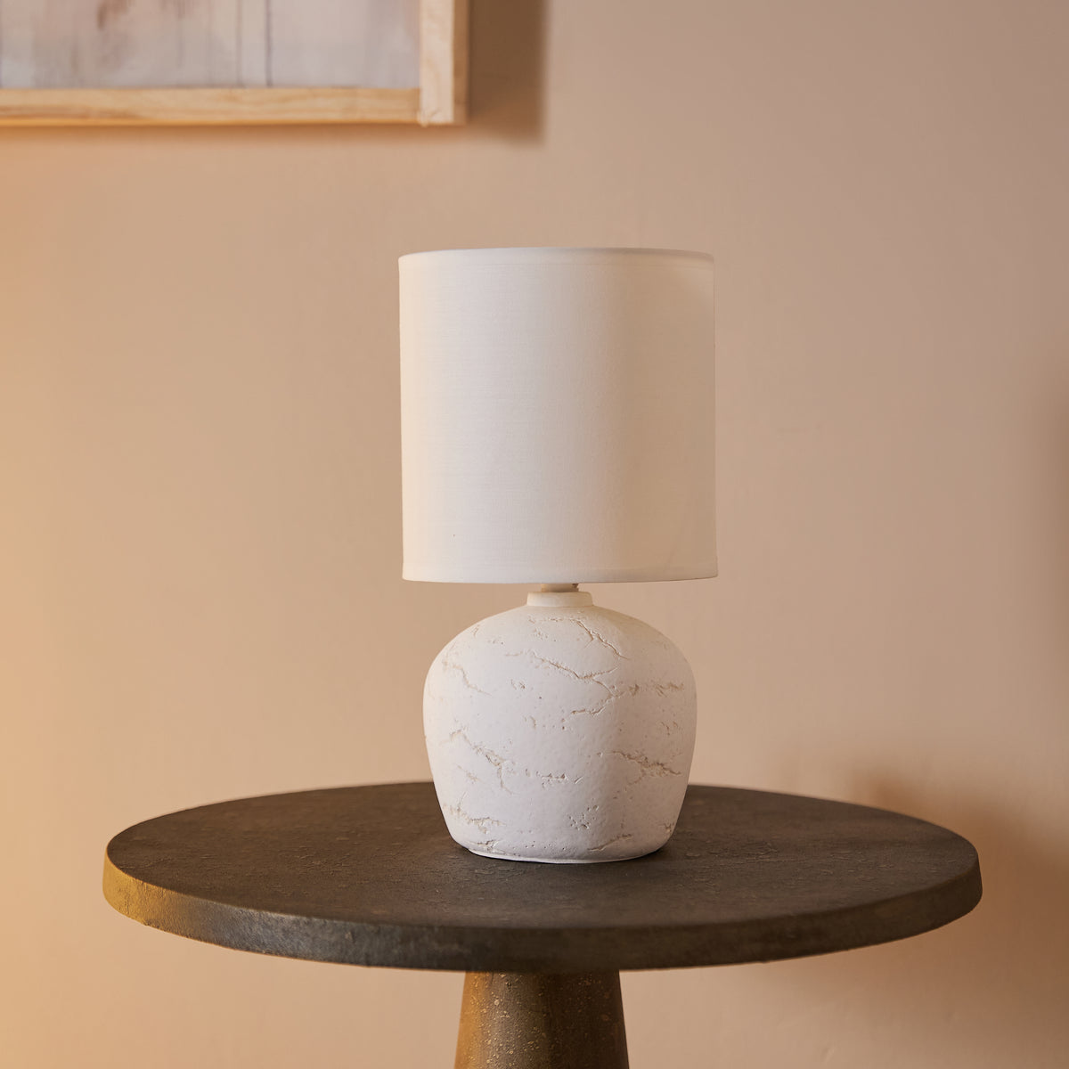 Amara Antique Aura Table Lamp - White