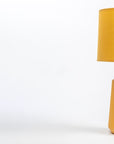Obsedian Silk Ceramic Fabric Shade Table Lamp - Yellow