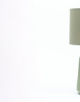 Obsedian Silk Ceramic Fabric Shade Table Lamp - Shallot Green