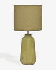 Obsedian Silk Ceramic Fabric Shade Table Lamp