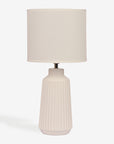 Obsedian Silk Ceramic Fabric Shade Table Lamp