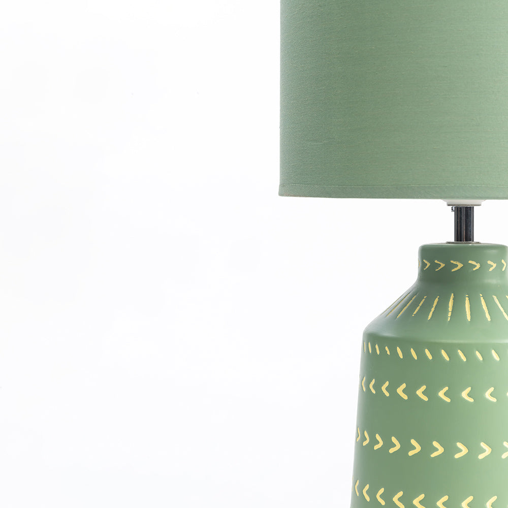 Luna Lavishness Table Lamp - Frost Green