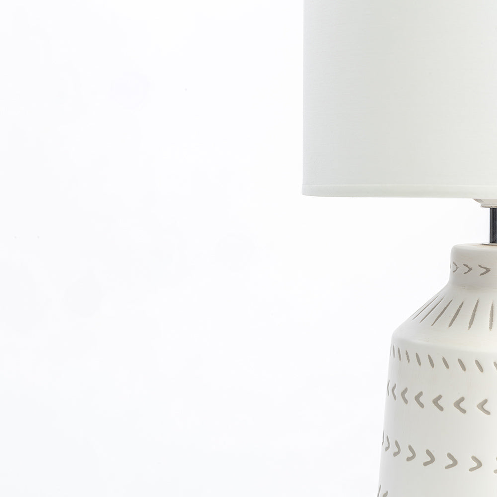 Luna Lavishness Table Lamp - Off White