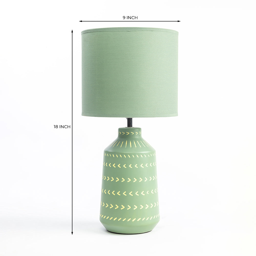 Luna Lavishness Table Lamp - Frost Green