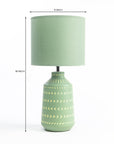 Luna Lavishness Table Lamp - Frost Green