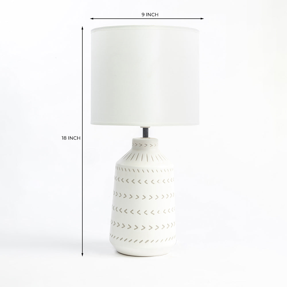 Luna Lavishness Table Lamp - Off White