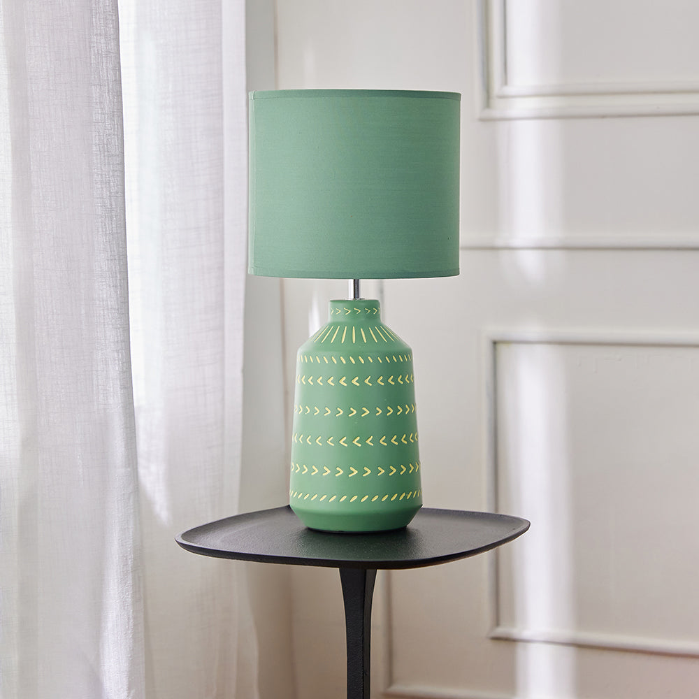 Luna Lavishness Table Lamp - Frost Green