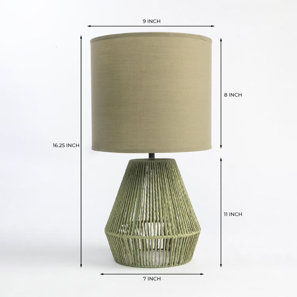 Zenith Zest Green Paper Rope Table Lamp