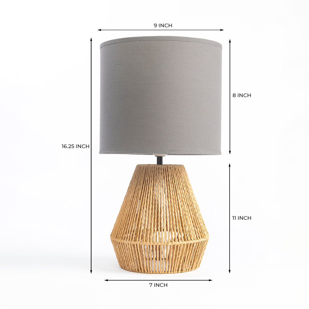 Zenith Zest Earthy Yellow Paper Rope Table Lamp