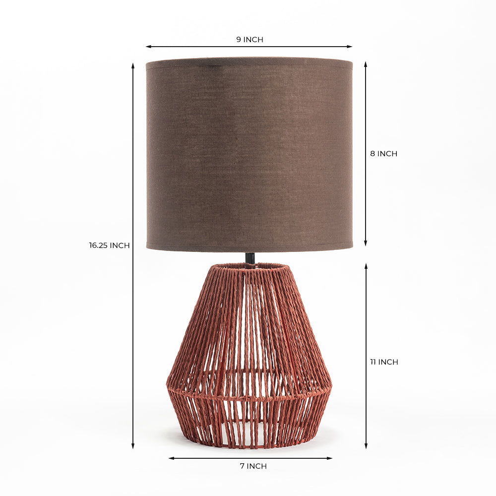 Zenith Zest Red Paper Rope Table Lamp