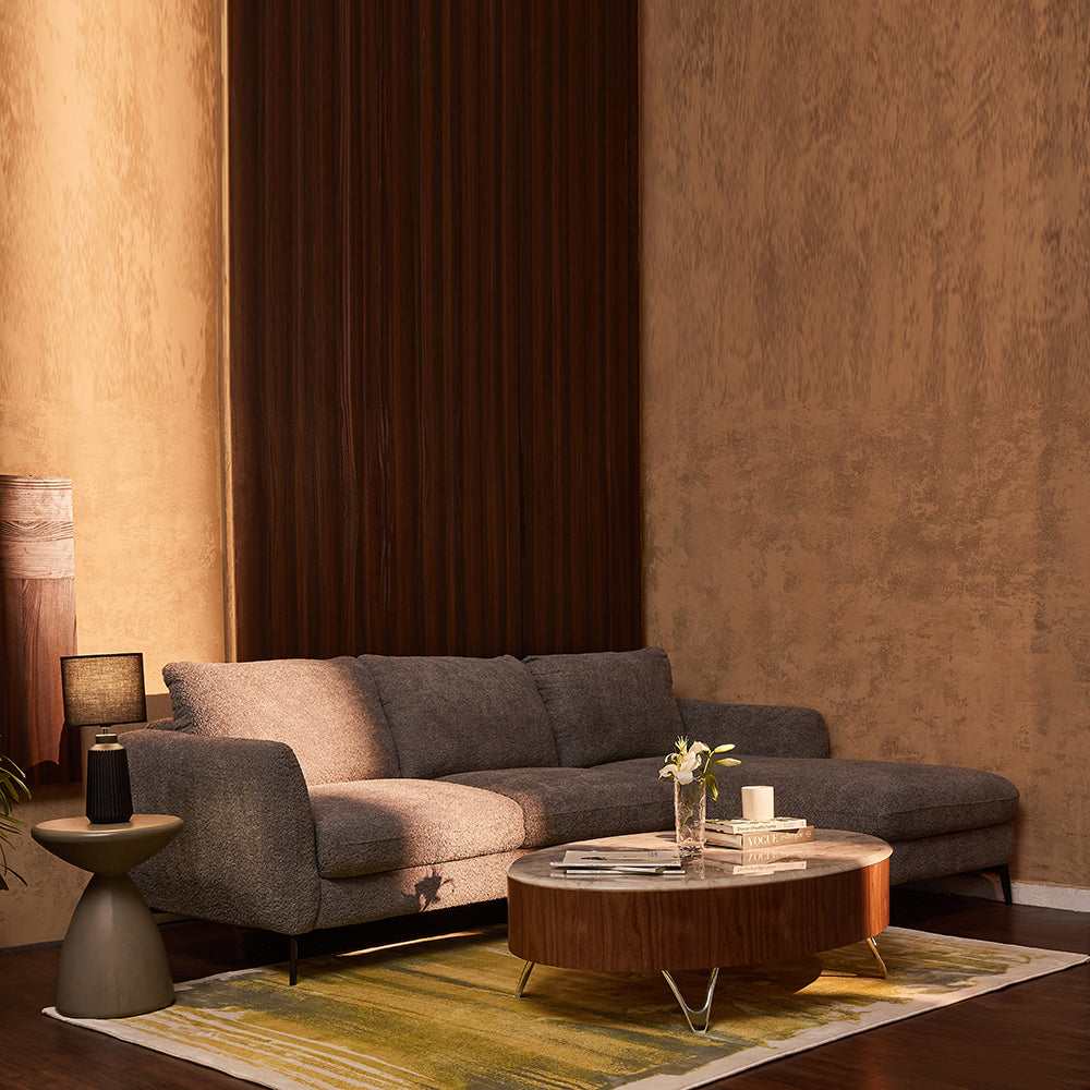 Nova Niche 3 Seater Sofa - Grey - RIGHT HAND