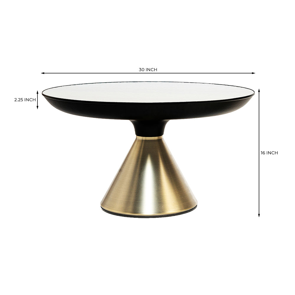 Ava Long Round Glass Top Coffee Table - Large