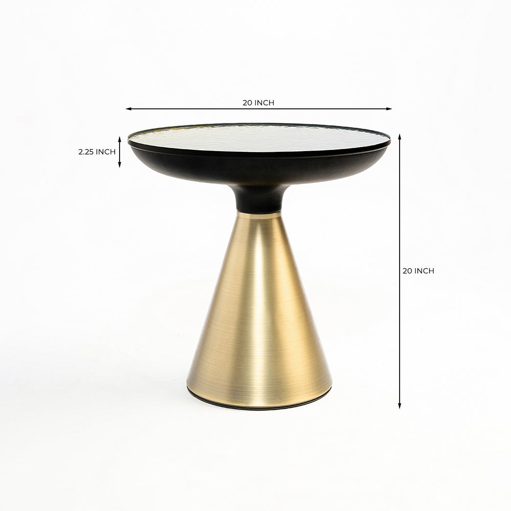 Ava Long Round Glass Top Coffee Table - Small